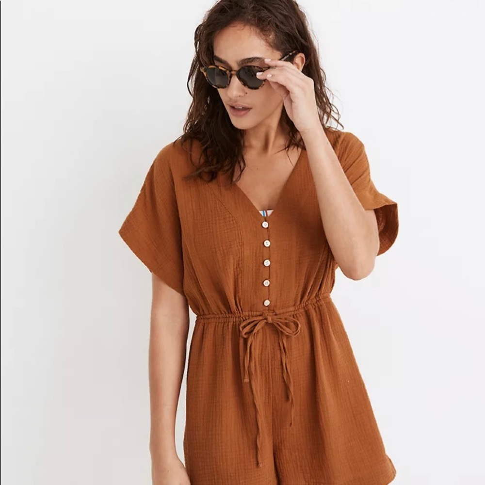 🆕|Madewell| Women’s Romper Golden Pecan Size XS